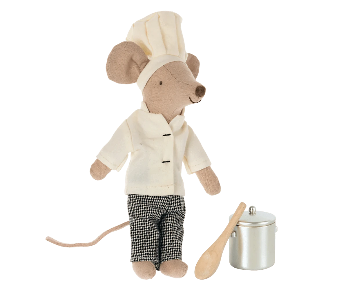 Chef mouse w. soup pot and spoon 2024 Maileg Lil Tulips