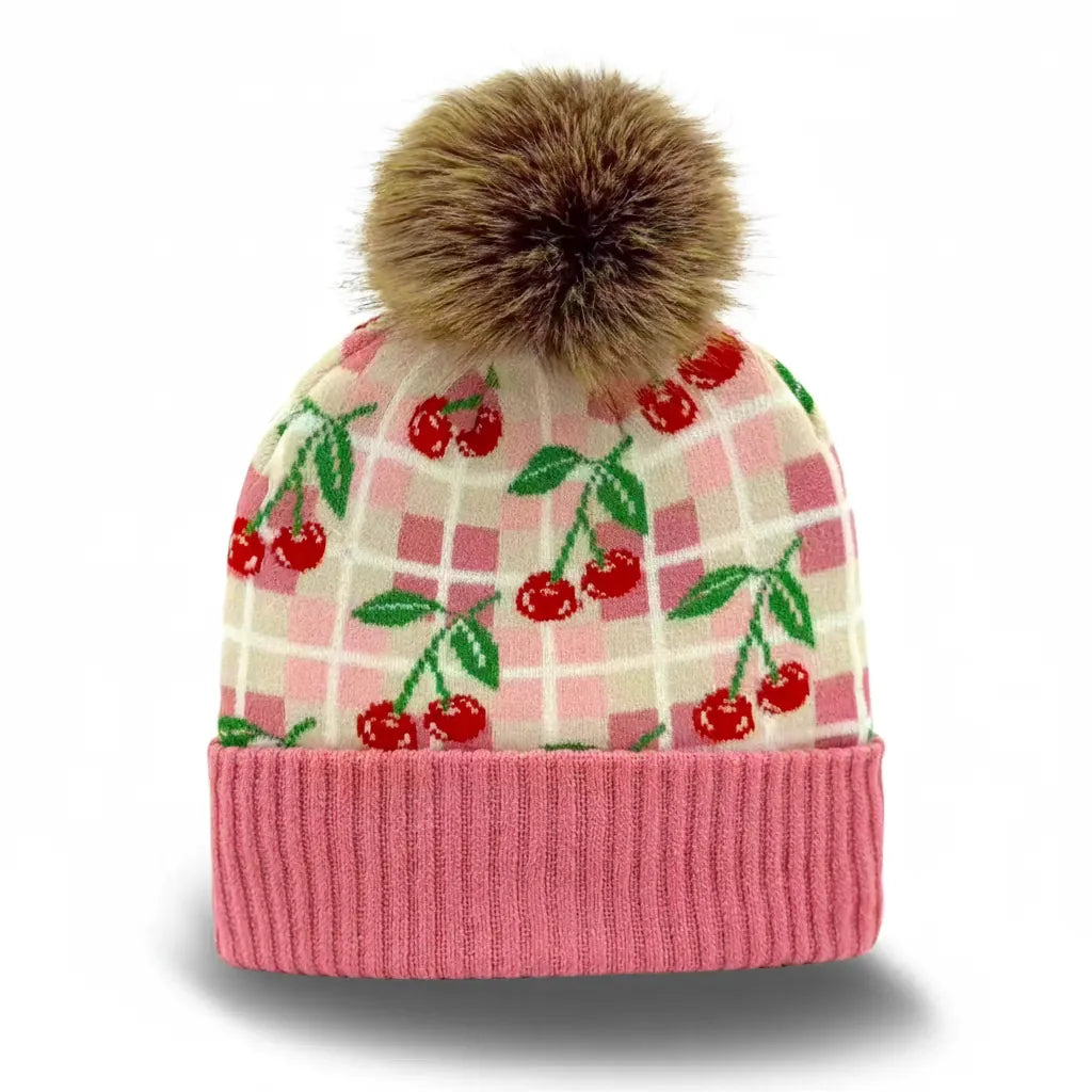Cherry Pom Beanie - Kids Northern Icons Lil Tulips