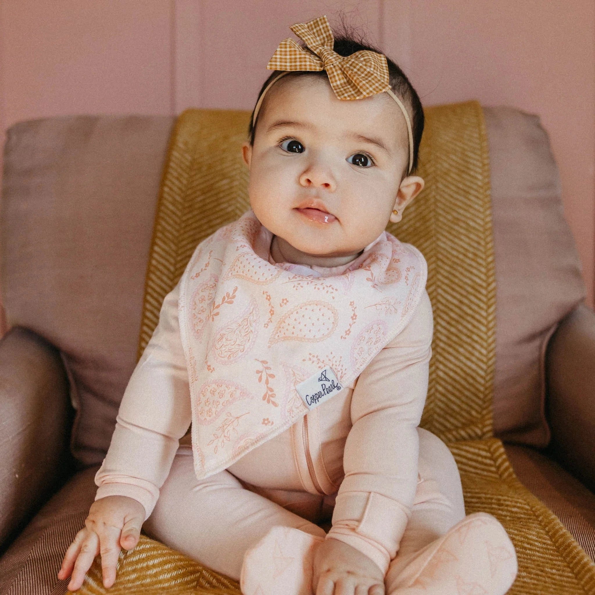 Cheyenne Bandana Bibs Copper Pearl Lil Tulips