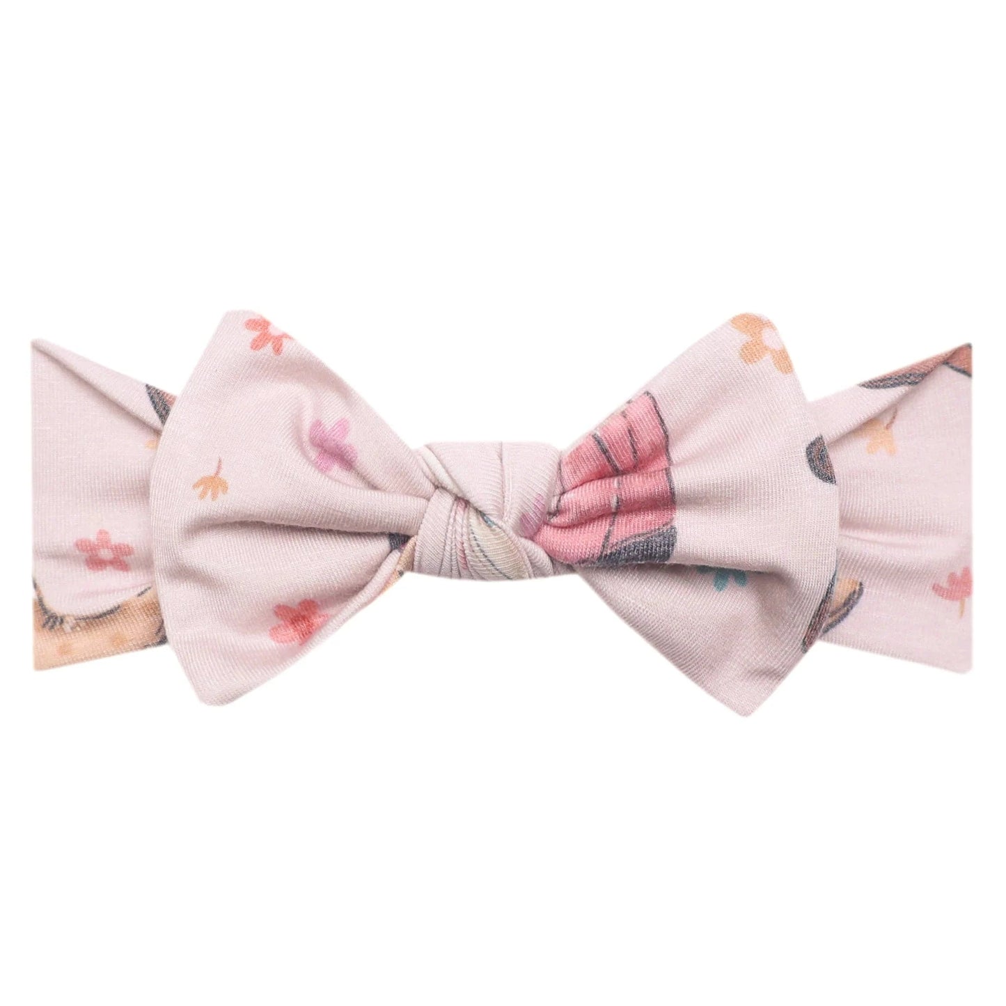 Cheyenne Knit Headband Bow Copper Pearl Lil Tulips