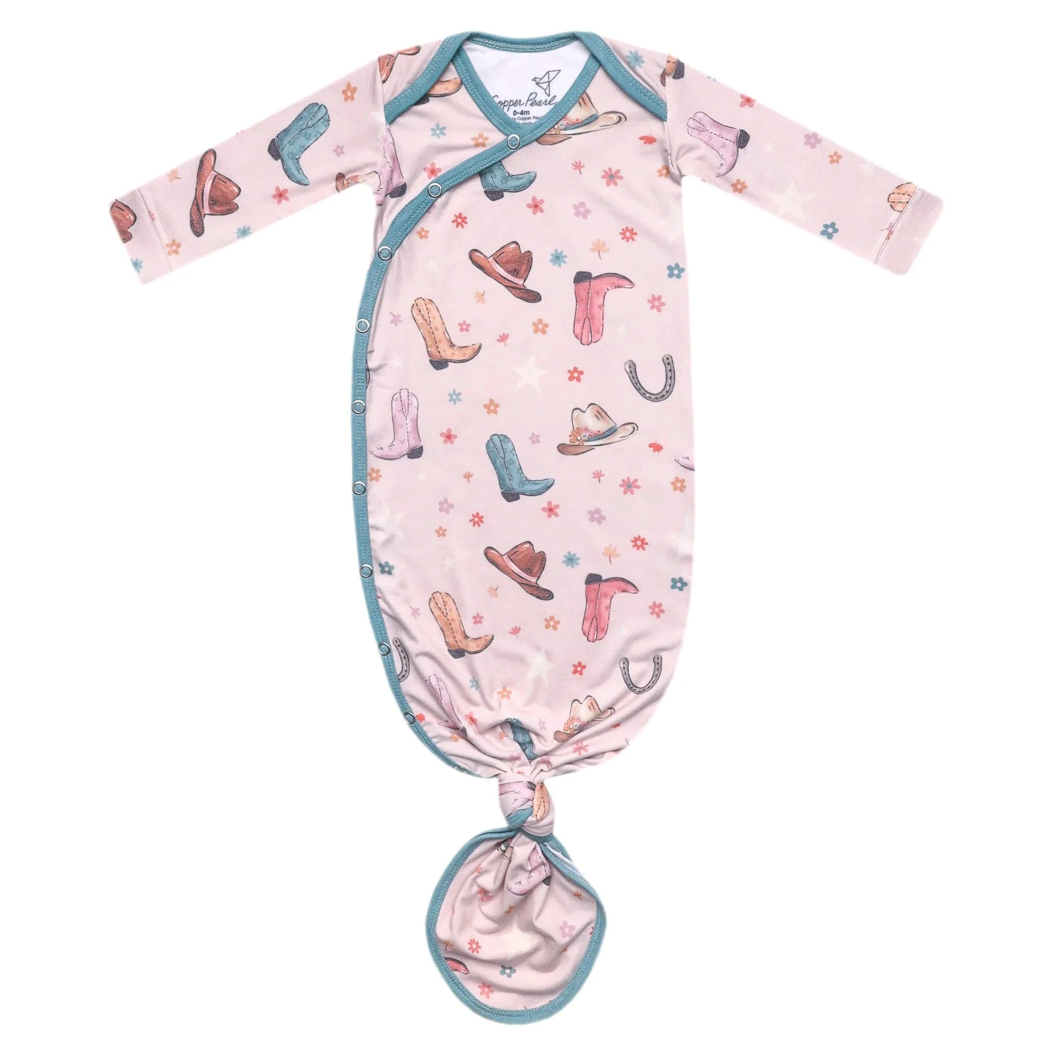 Cheyenne Newborn Knotted Gown Copper Pearl Lil Tulips