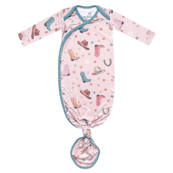 Cheyenne Newborn Knotted Gown Copper Pearl Lil Tulips