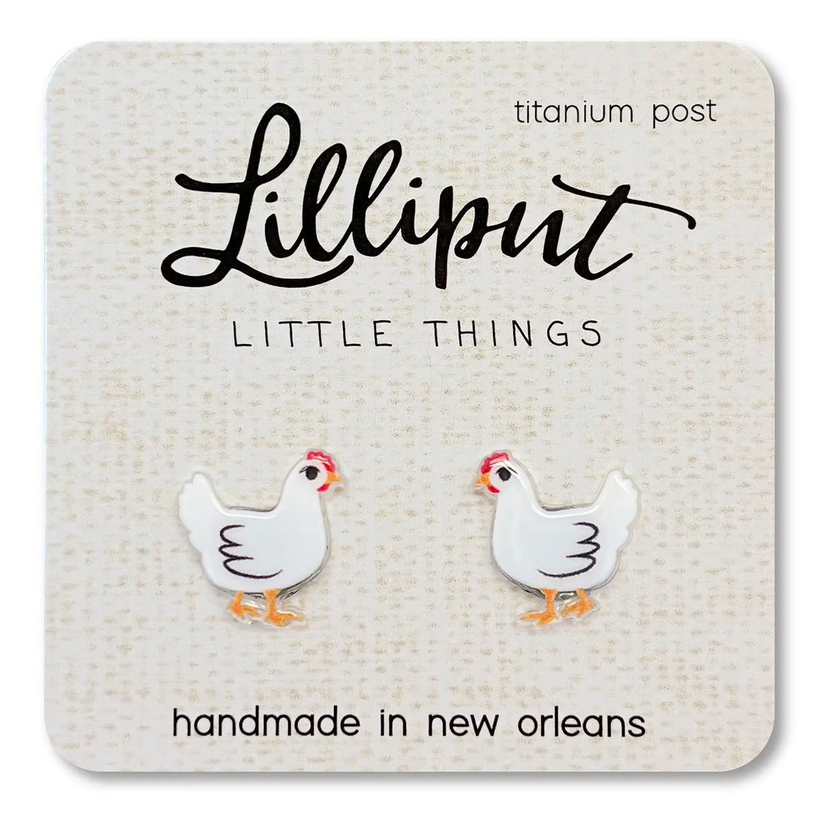 Chicken Earrings Lilliput Little Things Lil Tulips