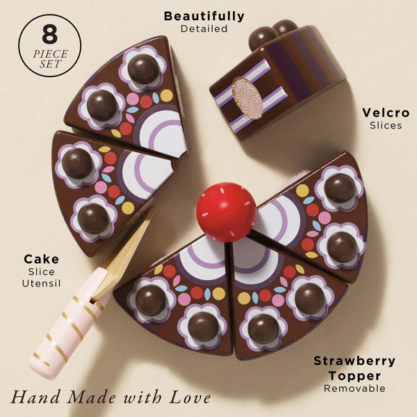 Chocolate Gateau Sliceable Cake Le Toy Van Lil Tulips