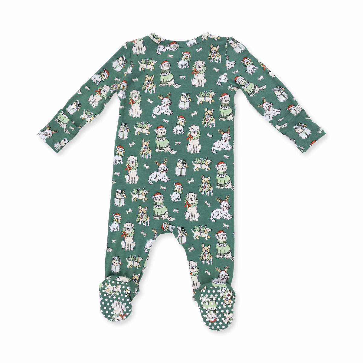 Christmas Dogs Uni - 2 Way Zipper Footie Angel Dear Lil Tulips