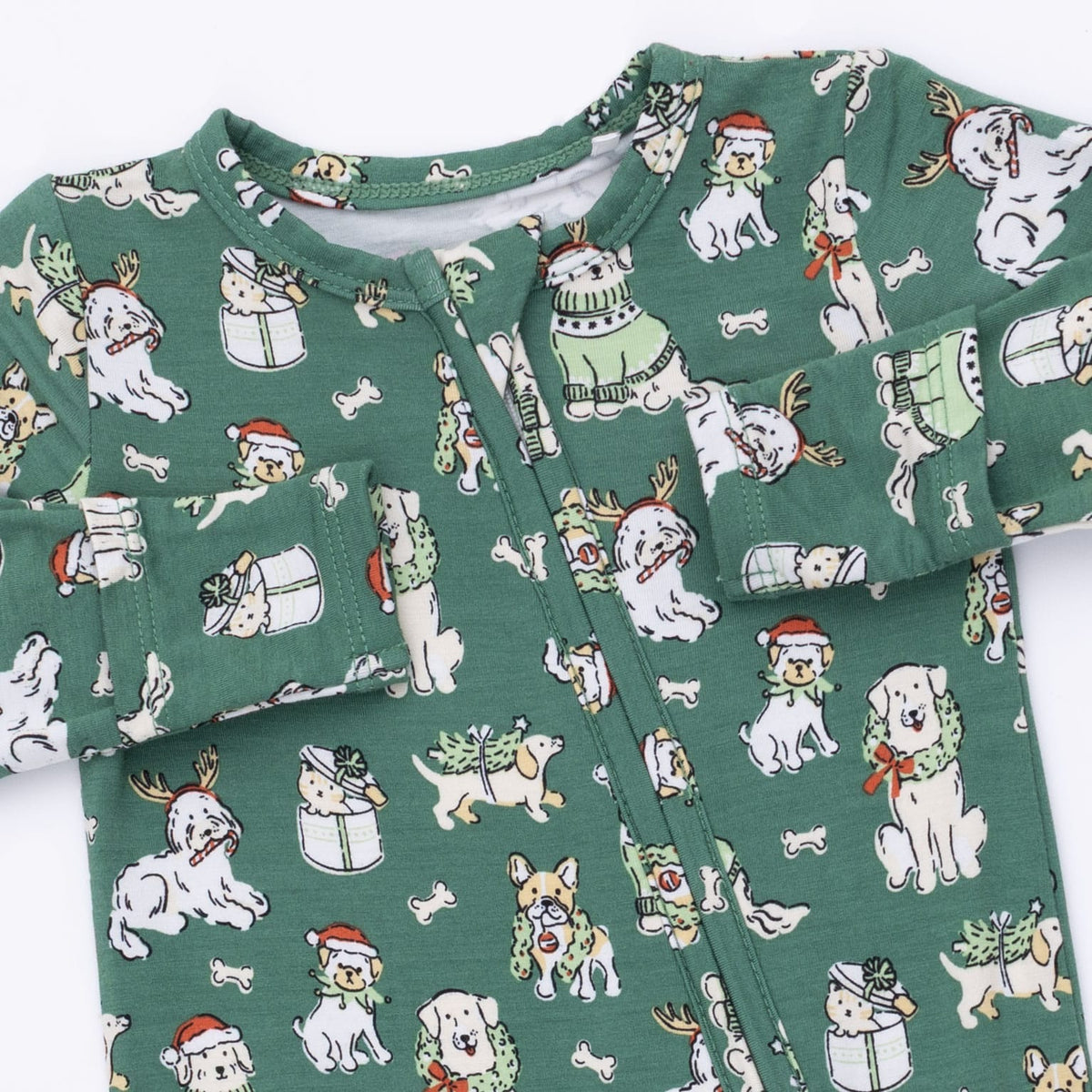 Christmas Dogs Uni - 2 Way Zipper Footie Angel Dear Lil Tulips