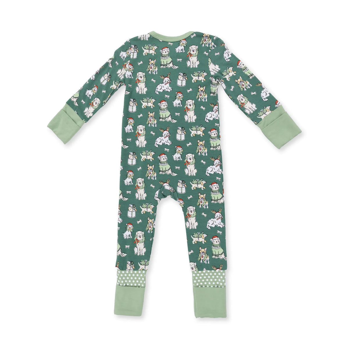 Christmas Dogs Uni - 2 Way Zipper Romper Angel Dear Lil Tulips