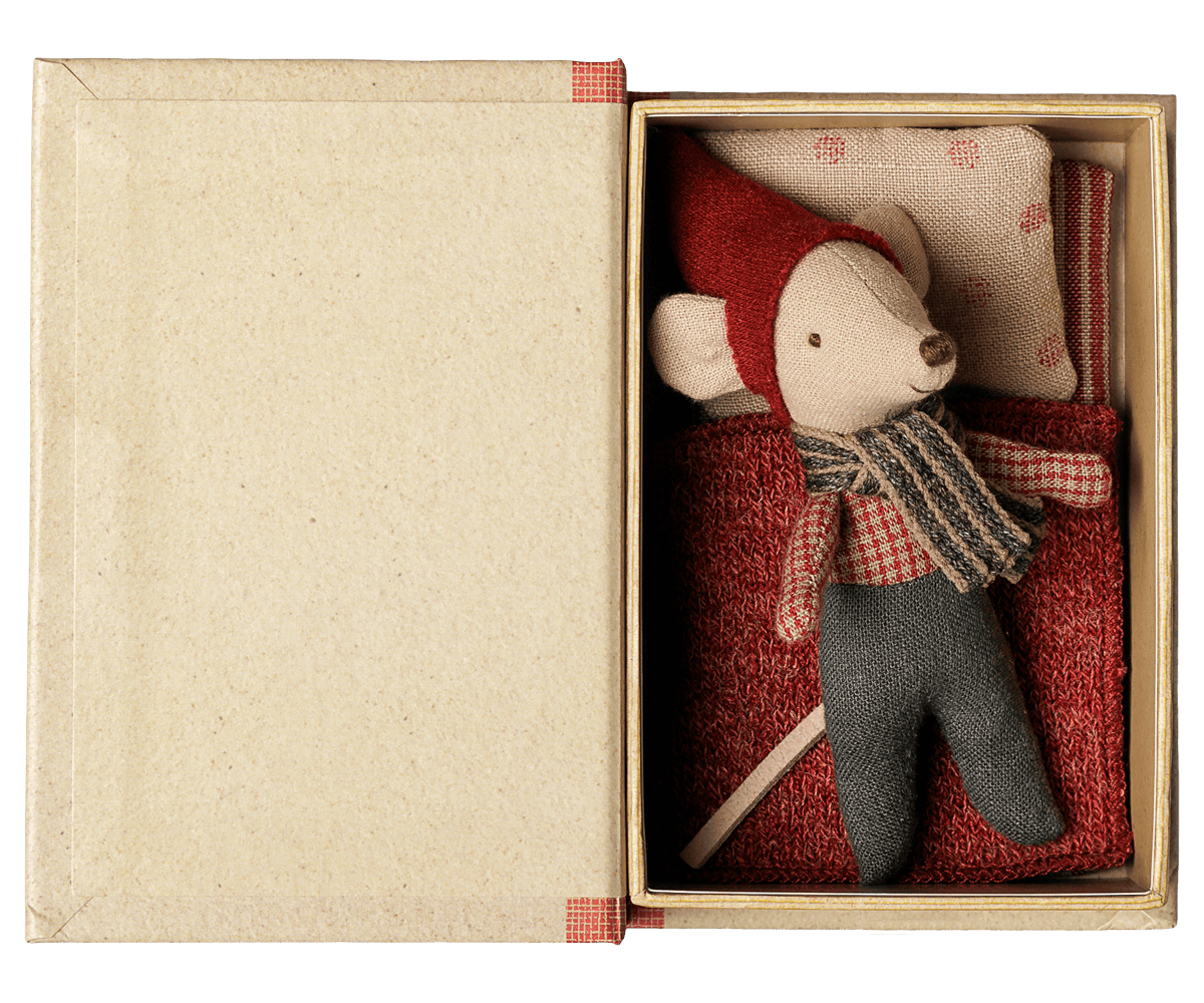 Christmas mouse, Baby in book Default Maileg Lil Tulips