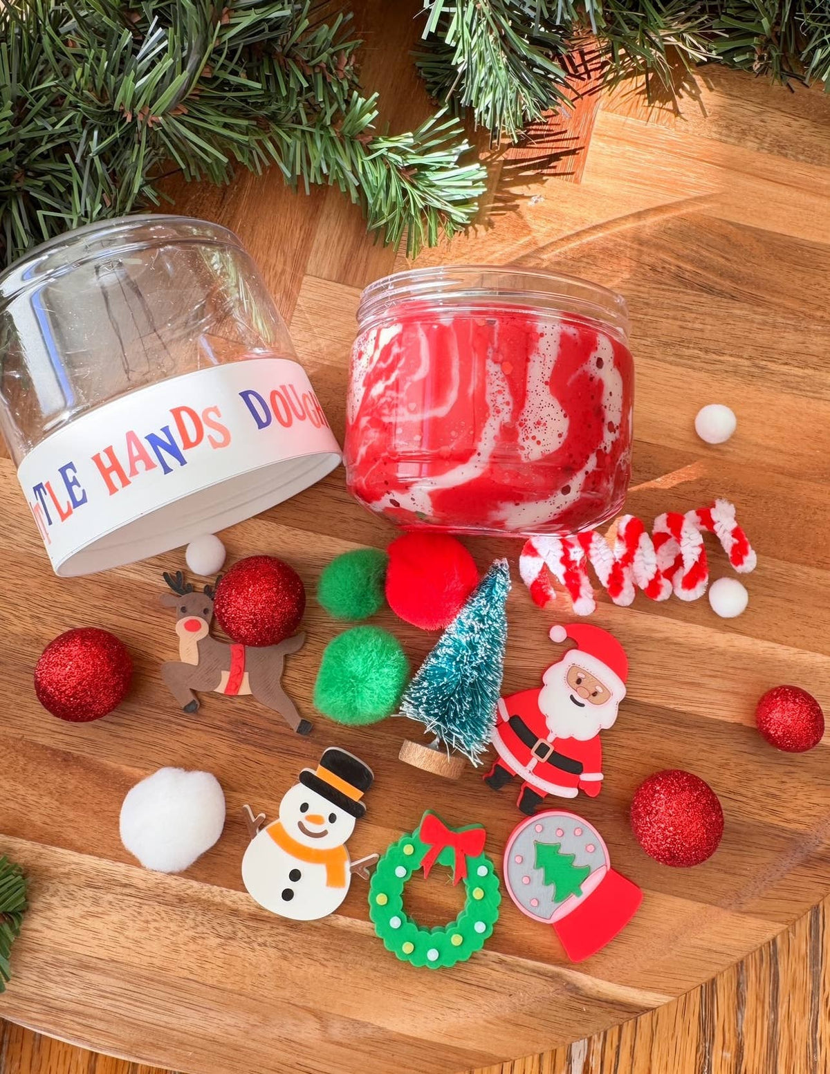 Christmas Playdough To-Go Jar Little Hands Dough Co Lil Tulips