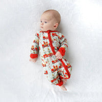 Christmas Train Bamboo Baby Convertible Romper Pajamas Emerson and Friends Baby & Toddler Clothing Lil Tulips