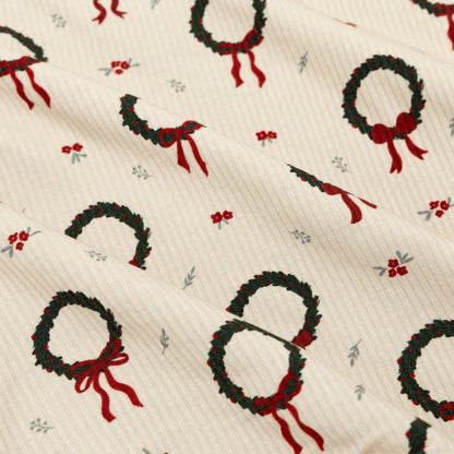 Christmas Wreaths Small Ribbed Zip Romper Brave Little Ones Lil Tulips