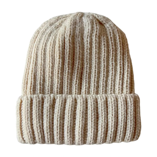 Chunky Knit Hat - Bone SpearmintLOVE Lil Tulips
