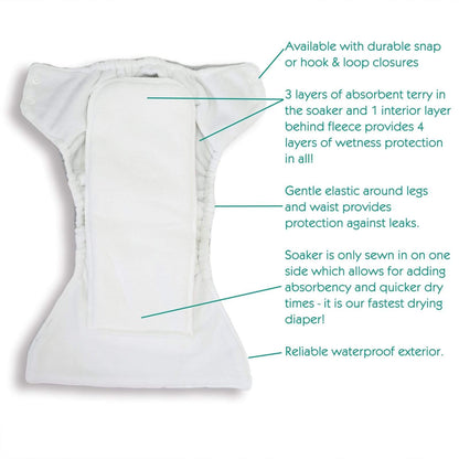 Cicada One Size All in One Diaper Thirsties Lil Tulips