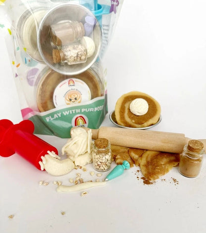 Cinnamon Roll Kiddough Play Kit Earth Grown KidDoughs Lil Tulips