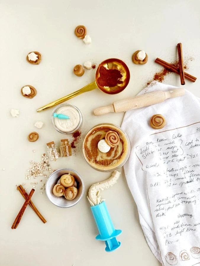Cinnamon Roll Kiddough Play Kit Earth Grown KidDoughs Lil Tulips