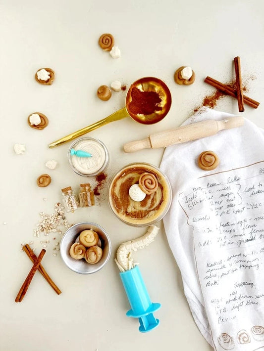 Cinnamon Roll Kiddough Play Kit Earth Grown KidDoughs Lil Tulips