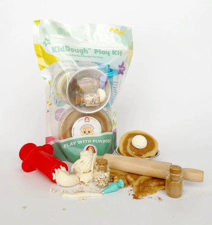 Cinnamon Roll Kiddough Play Kit Earth Grown KidDoughs Lil Tulips