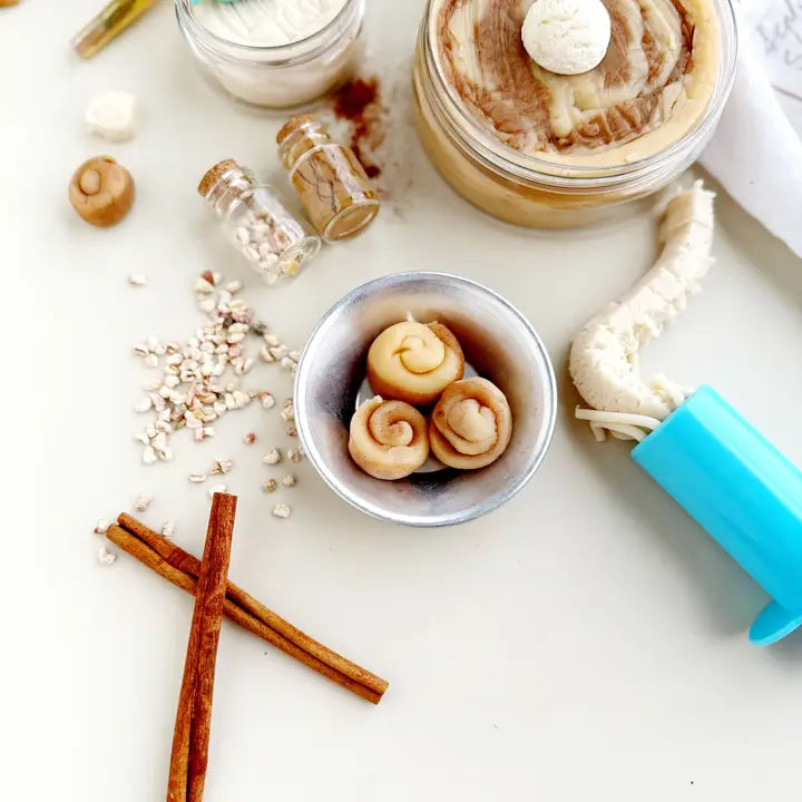 Cinnamon Roll Kiddough Play Kit Earth Grown KidDoughs Lil Tulips