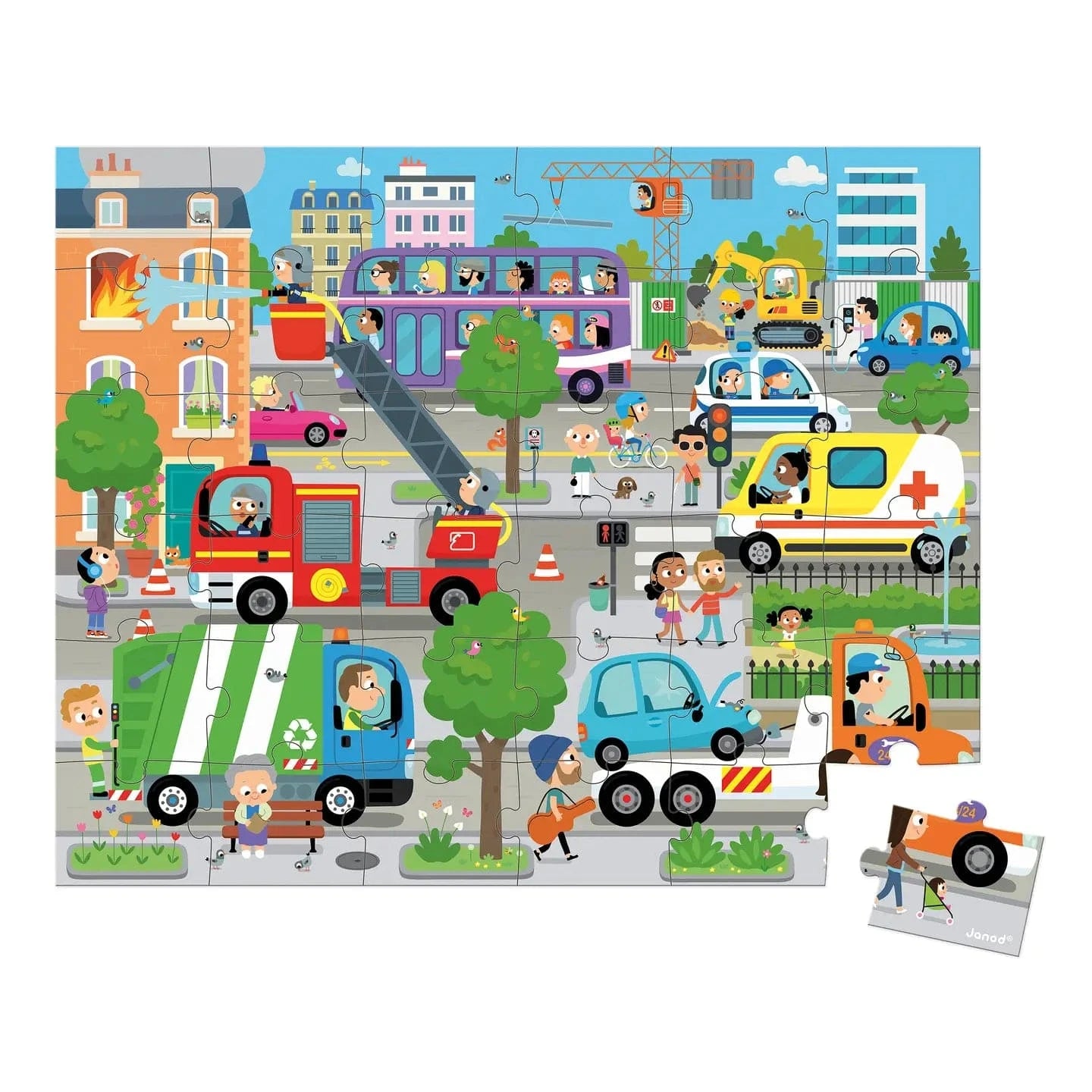 City Puzzle - 36 Pcs Janod Lil Tulips