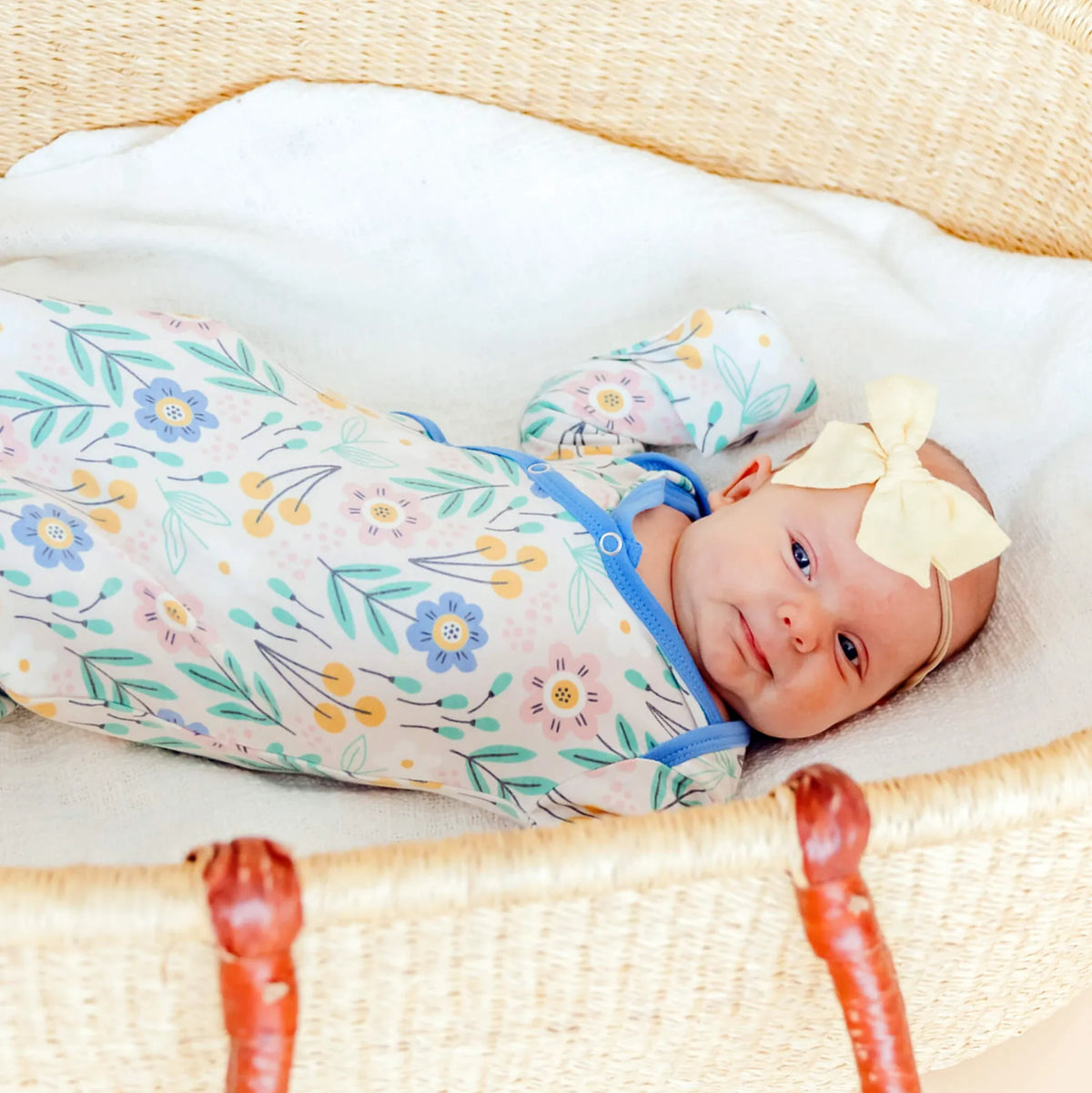 Clara Newborn Knotted Gown Copper Pearl Lil Tulips