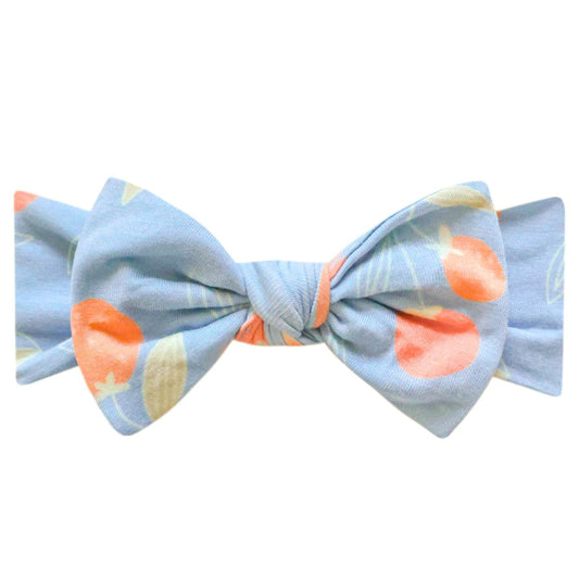 Clementine Knit Headband Bow Copper Pearl Lil Tulips