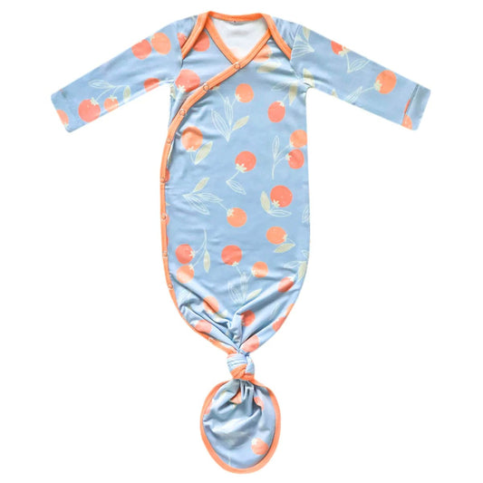 Clementine Newborn Knotted Gown Copper Pearl Lil Tulips