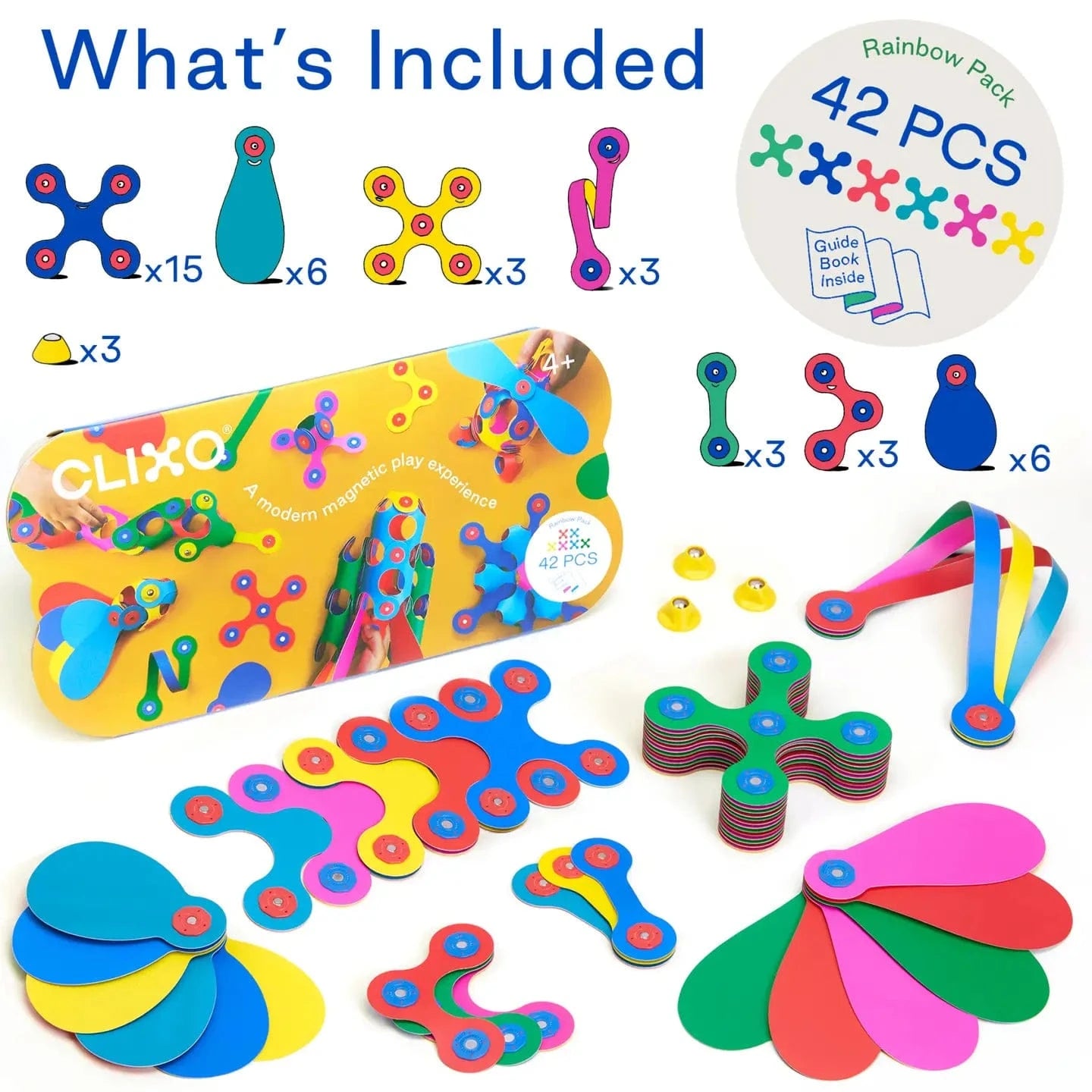 Clixo Magnetic Builder Set - Rainbow Pack Clixo Lil Tulips
