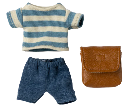 Clothes and bag, Big brother mouse - Brown Maileg Lil Tulips