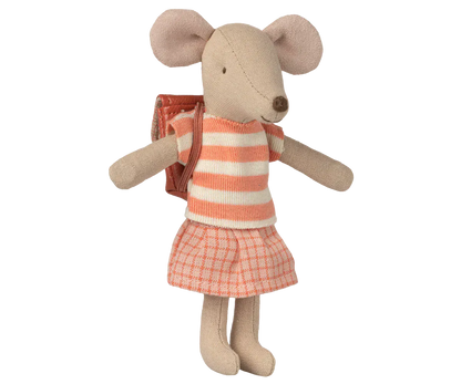 Clothes and bag, Big sister mouse - Coral Maileg Lil Tulips