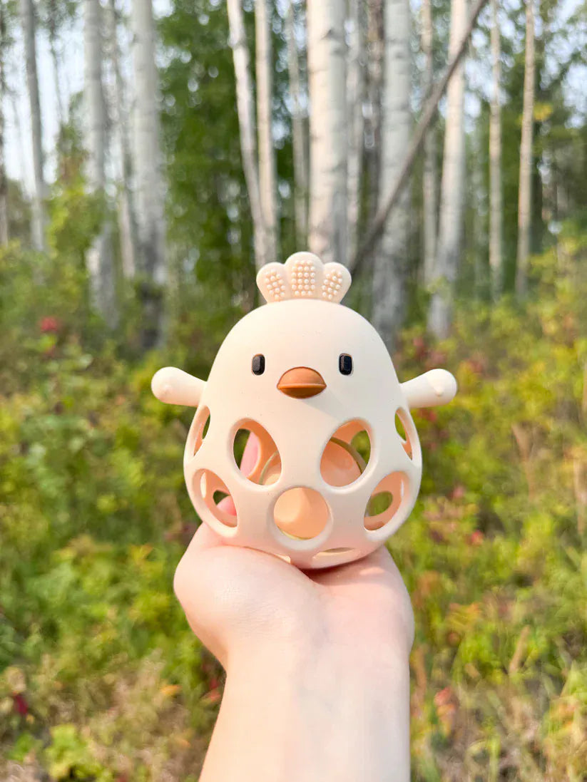 Clucky Chew Buddy-Honey Beige Peaks & Valleys Baby Lil Tulips