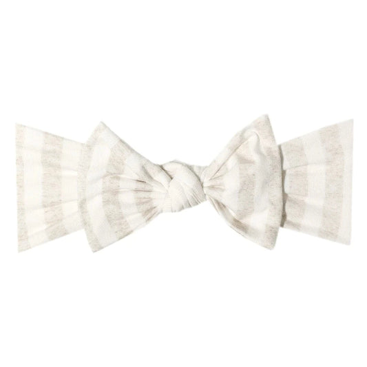 Coastal Knit Headband Bow Copper Pearl Lil Tulips