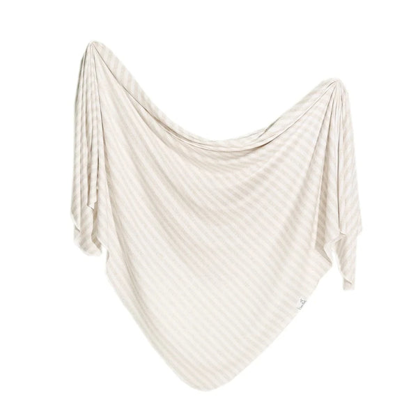 Coastal Knit Swaddle Blanket Copper Pearl Lil Tulips