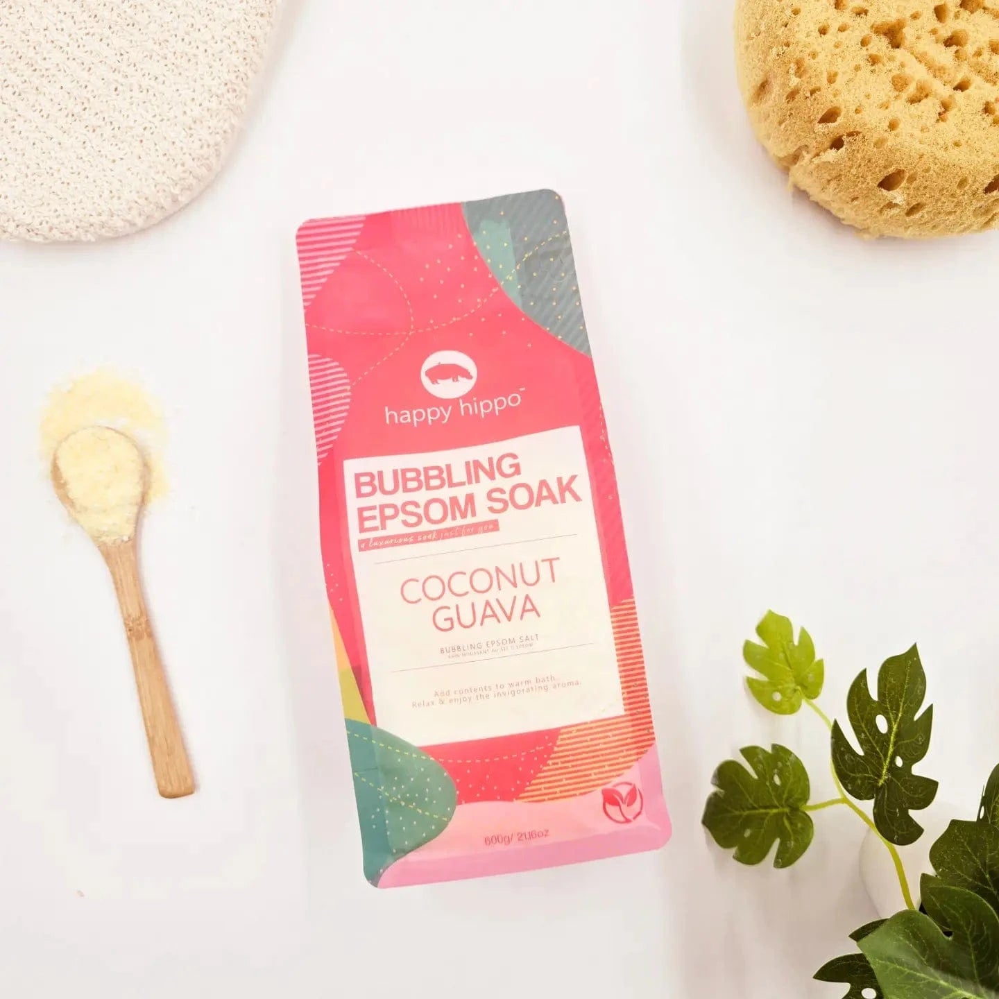 Coconut Guava - Bubbling Epsom Soak 600g Happy Hippo Bath Lil Tulips