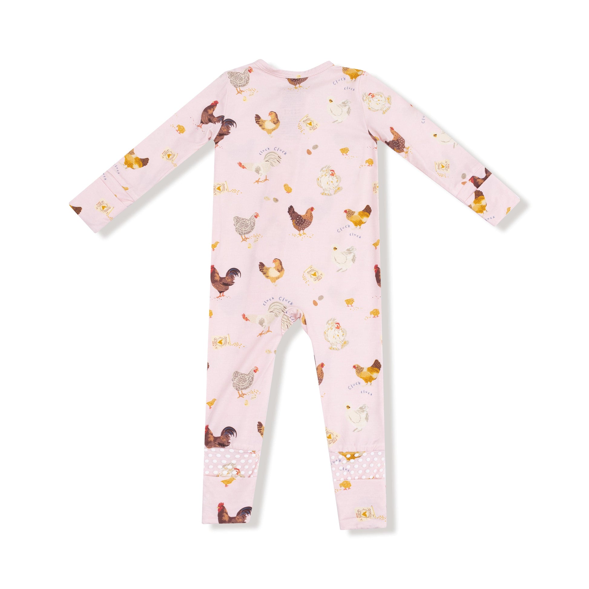 Collector Chickens  PINK - 2 Way Zipper Romper Angel Dear Lil Tulips