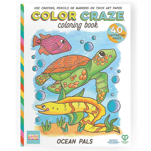 Color Craze Coloring Book - Ocean Pals Bright Stripes Lil Tulips