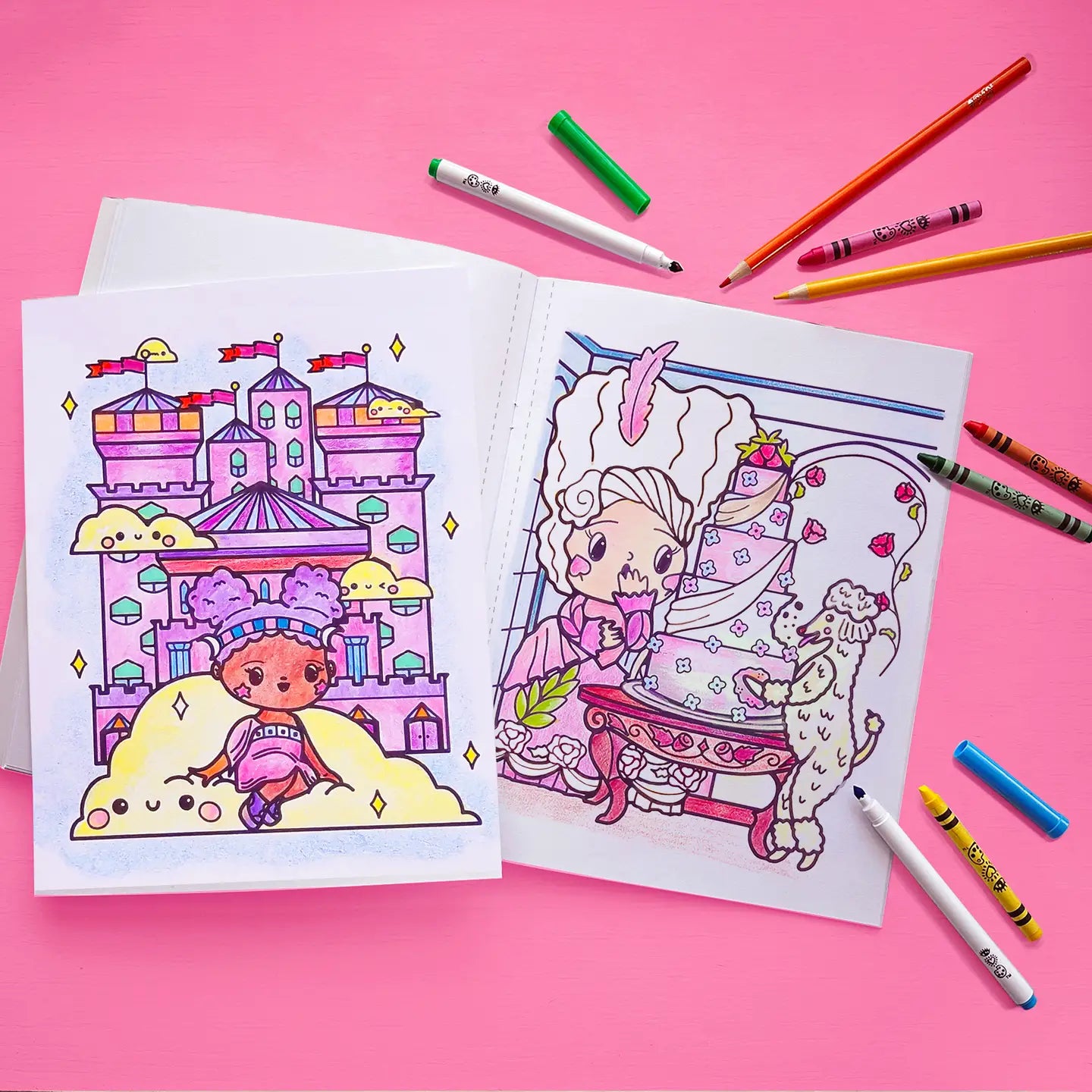 Color Craze Coloring Book - Princess Bright Stripes Lil Tulips