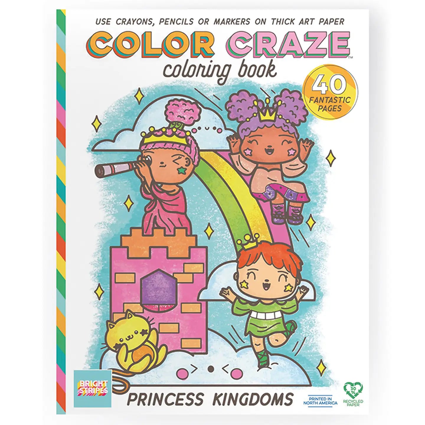 Color Craze Coloring Book - Princess Bright Stripes Lil Tulips