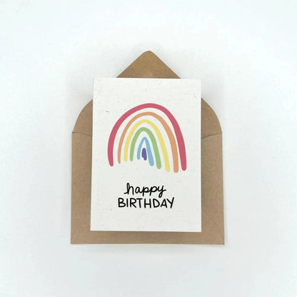 Colorful Birthday Rainbow - Birthday Gift Enclosure Card Lemon Doodle Lil Tulips