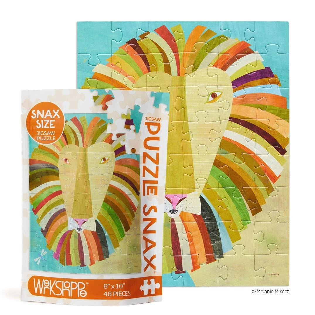 Colorful Lion 48 Piece Kids Puzzle Snax WerkShoppe Lil Tulips