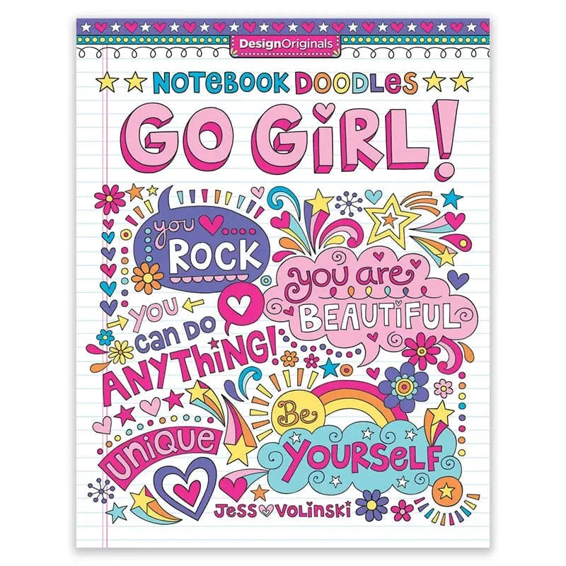 Coloring Book - Notebook Doodles - Go Girl! Wellspring Lil Tulips