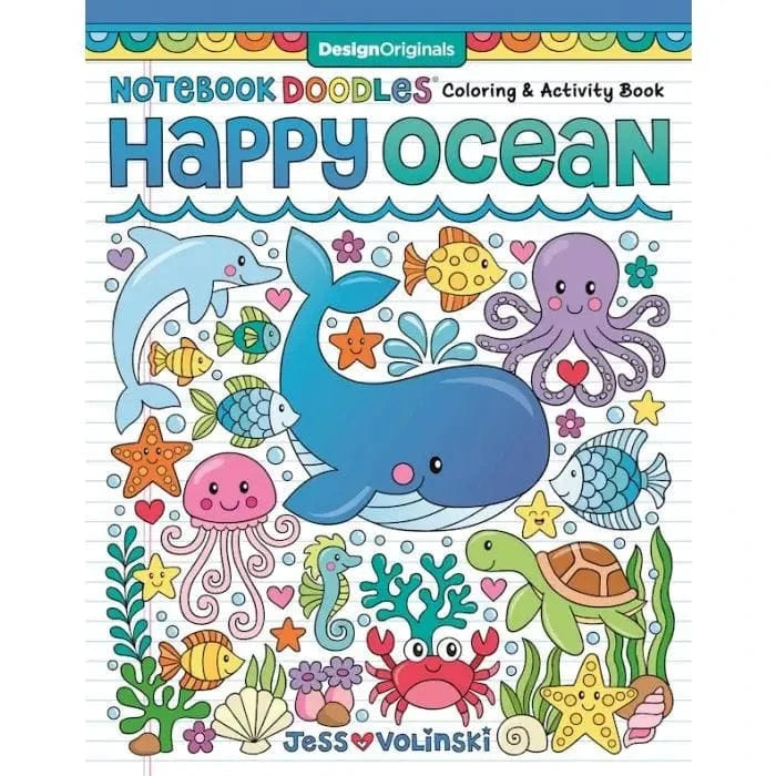 Coloring Book - Notebook Doodles Happy Ocean Wellspring Lil Tulips