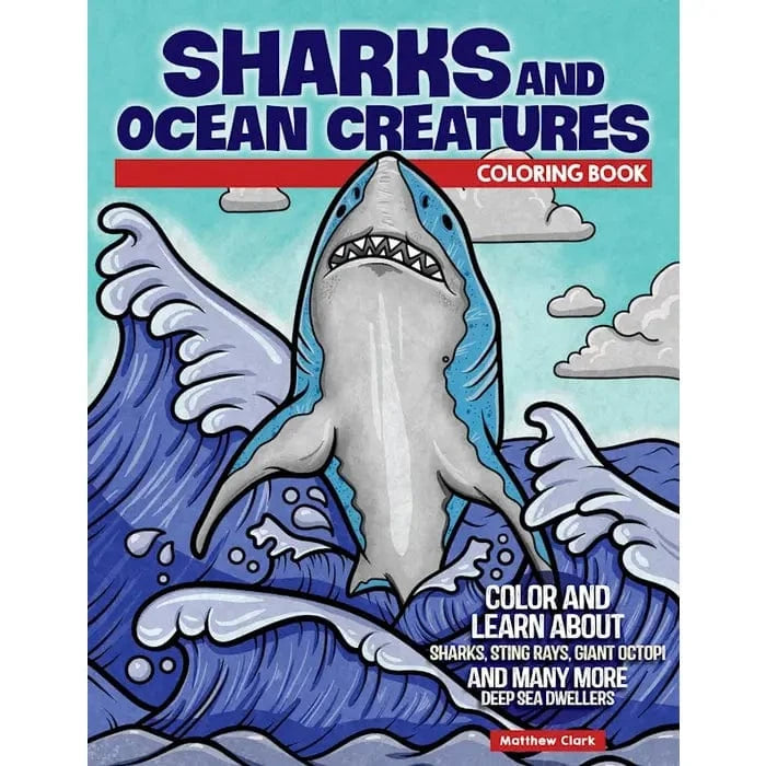 Coloring Book - Sharks and Ocean Creatures Wellspring Lil Tulips