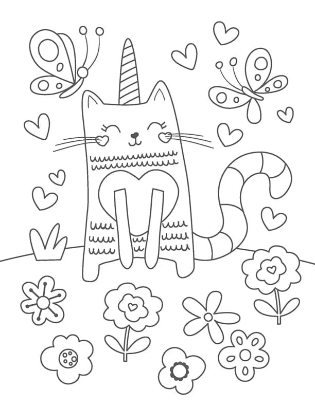 Coloring Book - Silly Caticorns Wellspring Lil Tulips