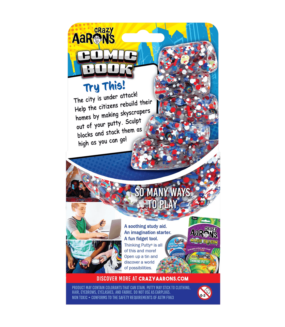 Comic Book 4" Thinking Putty Crazy Aaron's Putty World Lil Tulips