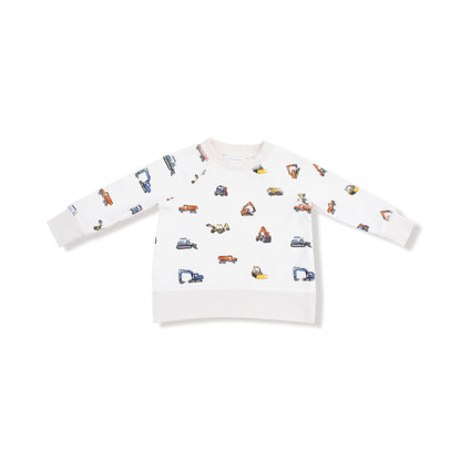 Construction Vehicles  French Terry Set Angel Dear Lil Tulips