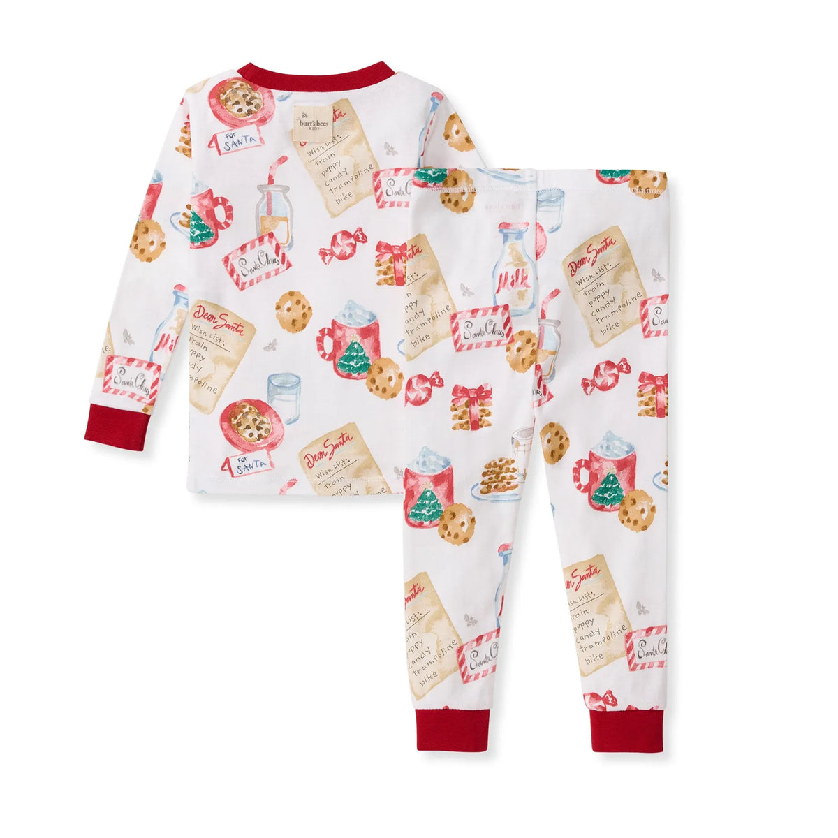 Cookies For Santa Organic Cotton Two-Piece Pajamas Burt's Bees Baby Lil Tulips