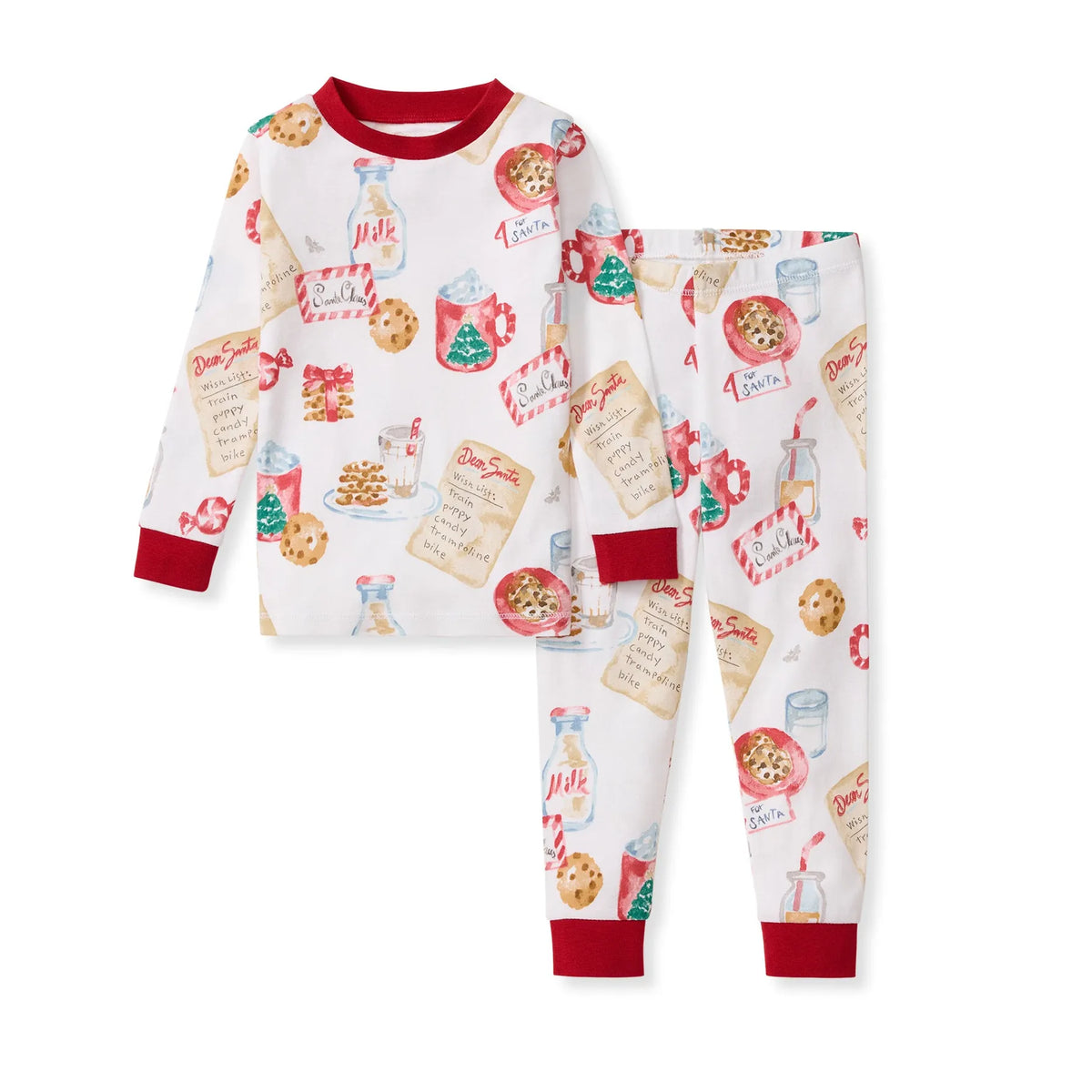 Cookies For Santa Organic Cotton Two-Piece Pajamas Burt's Bees Baby Lil Tulips
