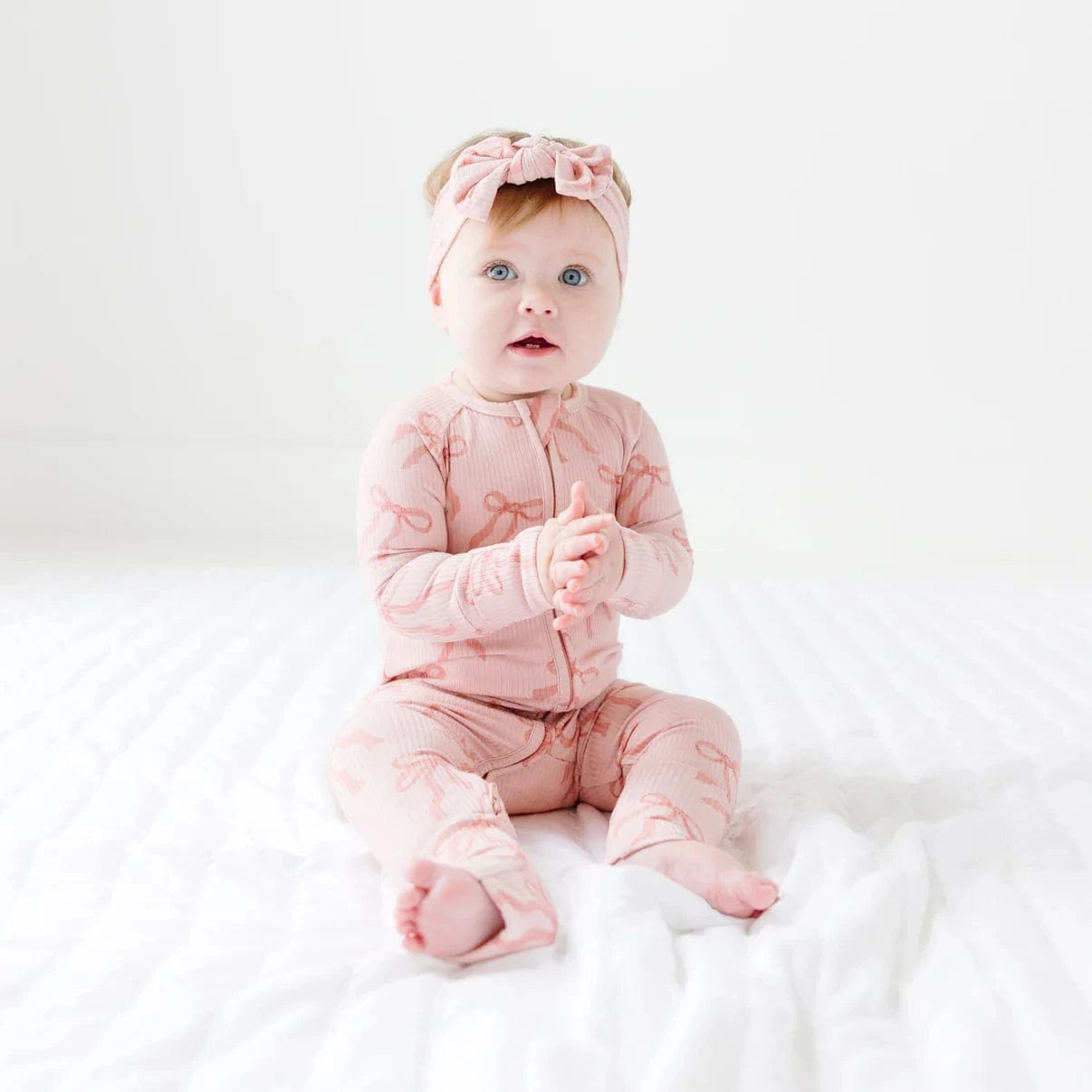 Coquette Bows Small Ribbed Zip Romper Brave Little Ones Lil Tulips