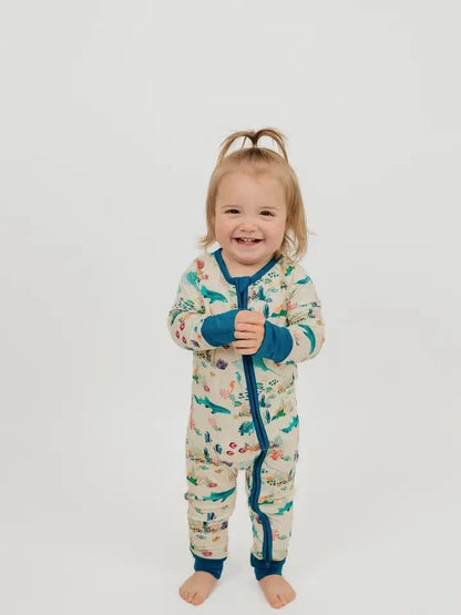 Coral Reef Bamboo Convertible Romper Pajamas Emerson and Friends Baby & Toddler Clothing Lil Tulips