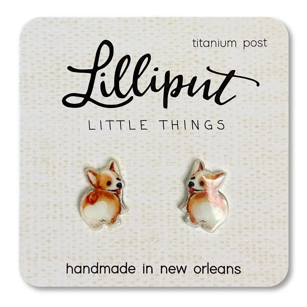 Corgi Butt Earrings Lilliput Little Things Lil Tulips